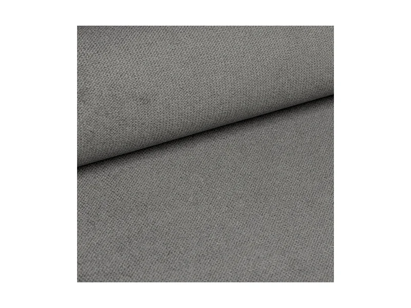 Canapé d'angle SAVONA Gris en peluche avec fonction de couchage