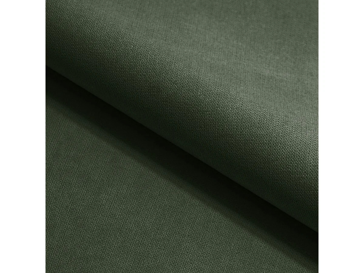 Canapé d'angle MOLLIS Vert en tissu texturé avec fonction de couchage