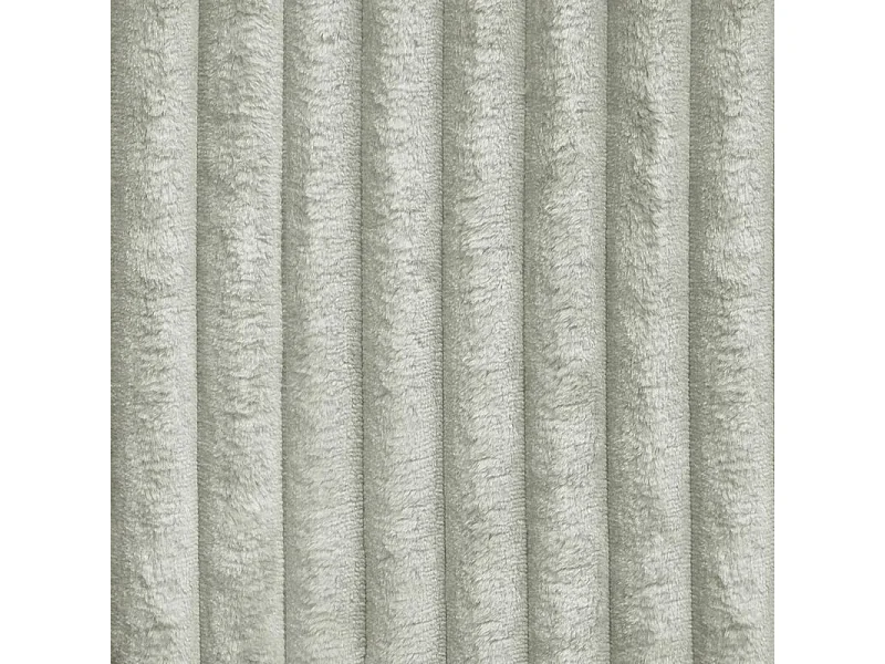 Canapé d'angle PESANO Gris clair en velours côtelé avec fonction de couchage