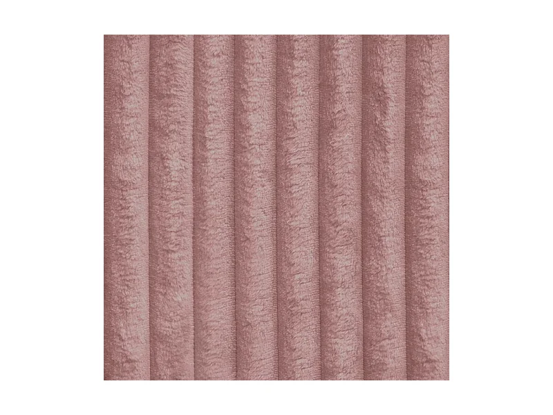 Canapé d'angle BRISO Rose poudré en velours côtelé avec fonction de couchage