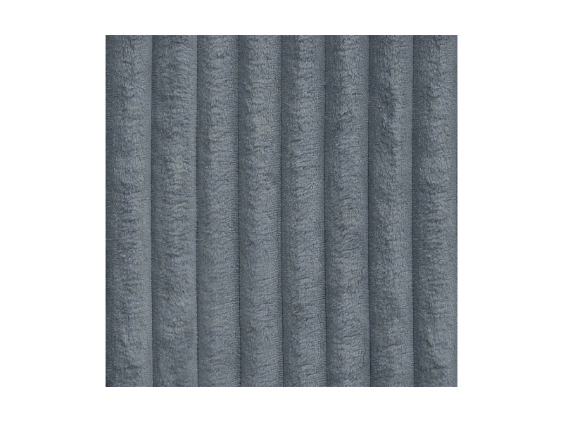 Canapé d'angle BRISO Gris en velours côtelé avec fonction de couchage