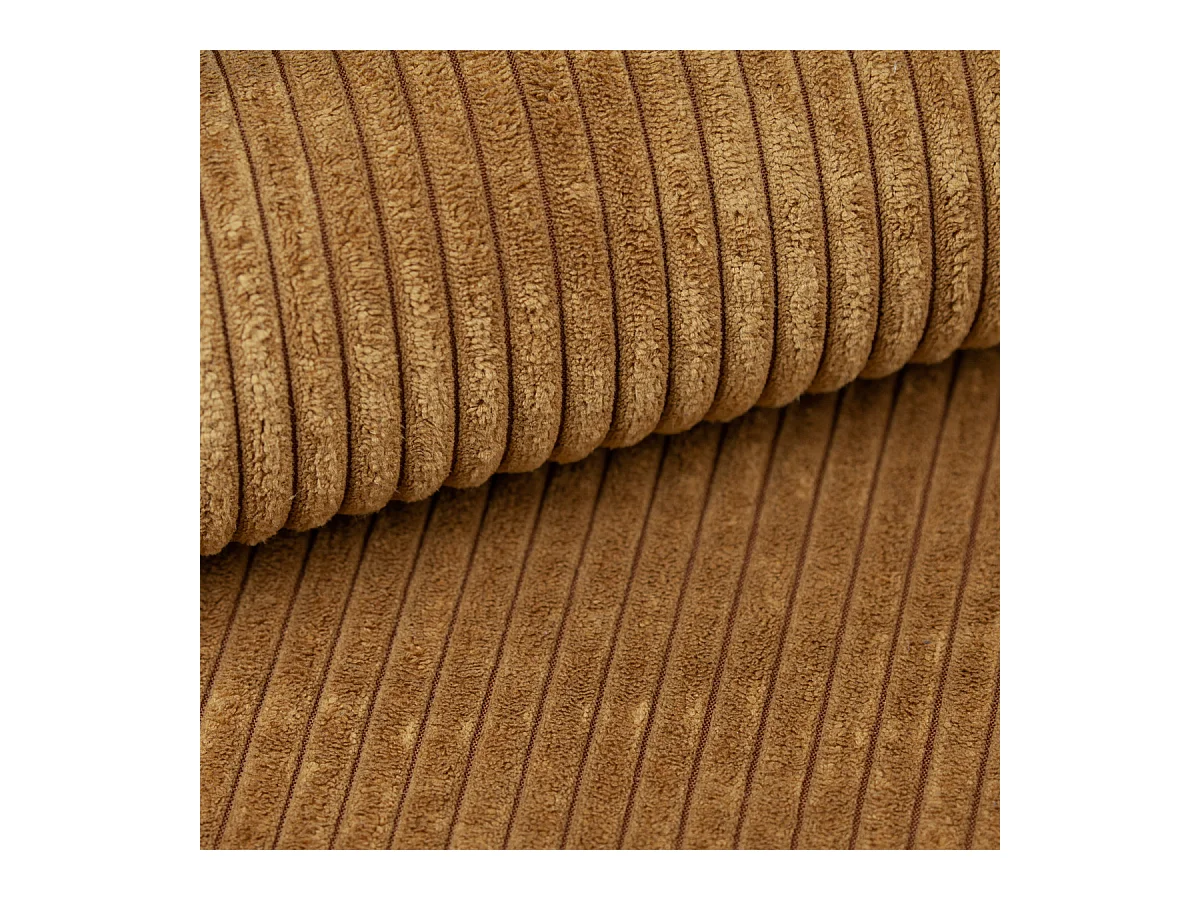 Canapé d'angle MODENZA Jaune en velours côtelé avec fonction de couchage