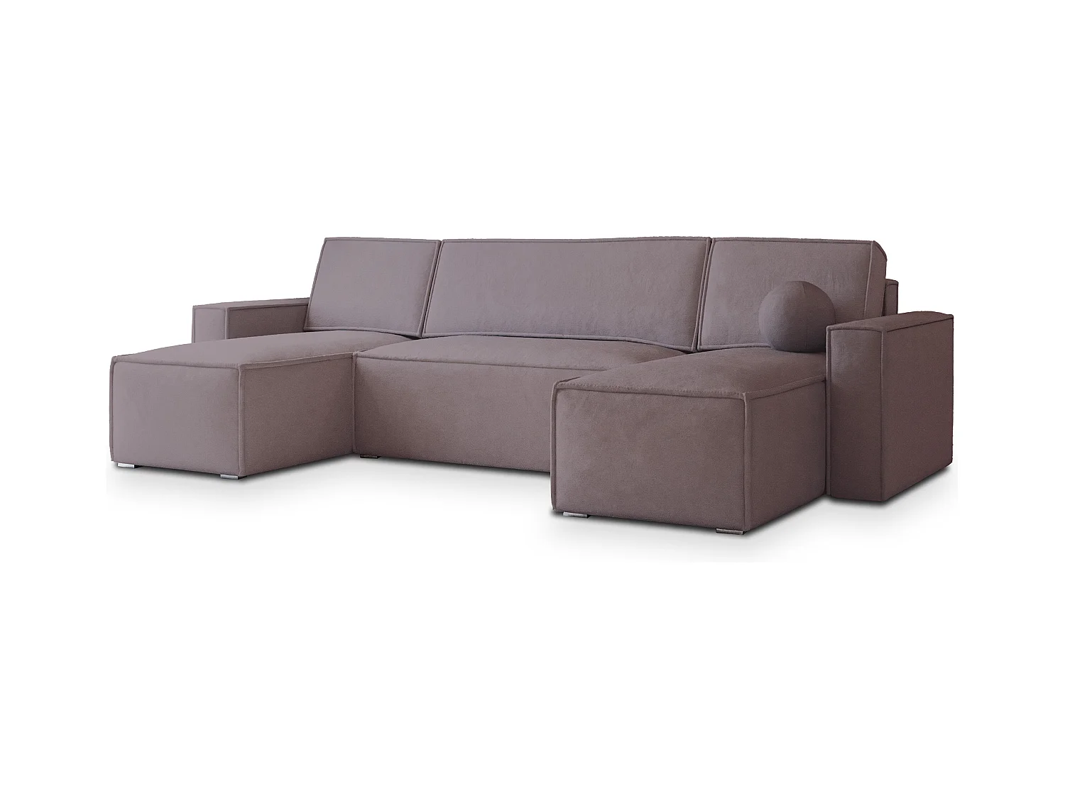 Canapé d'angle PESANO Parme en velours avec fonction de couchage