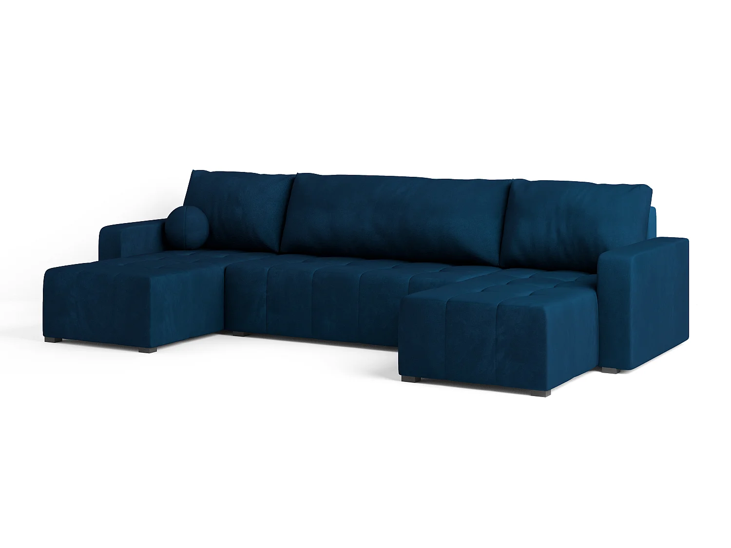 Ecksofa TOLARI, mit Schlaffunktion, Plüschstoff Blau