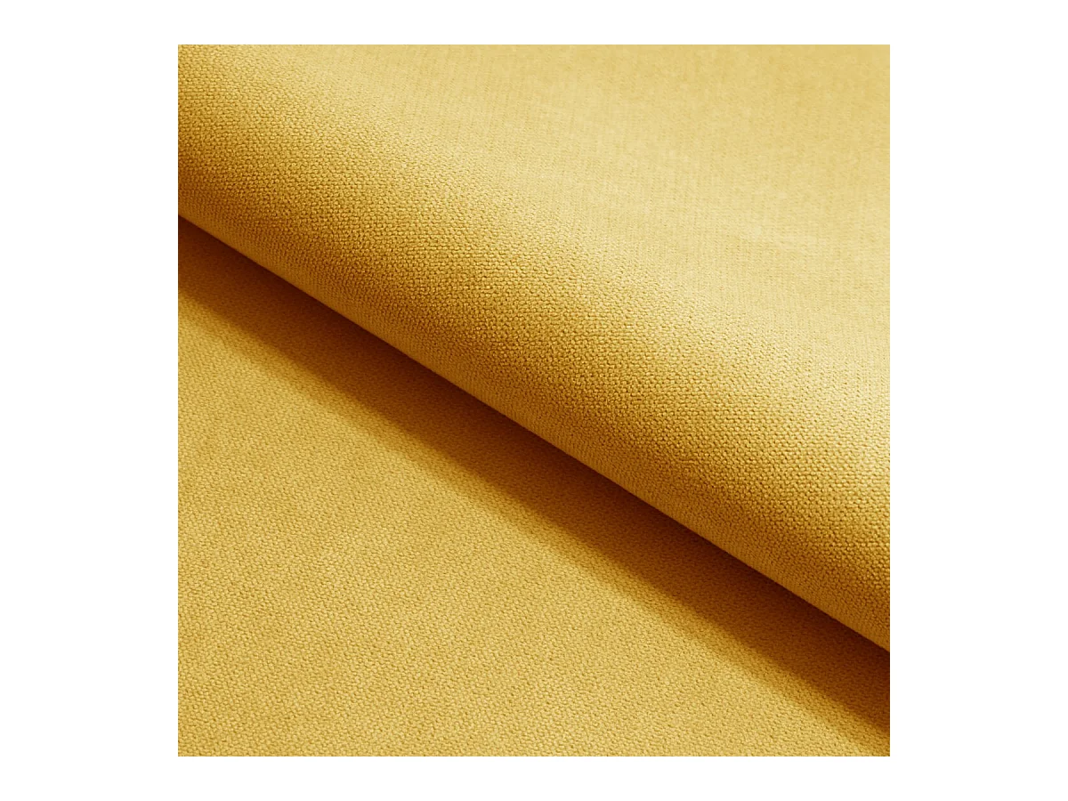 Canapé d'angle MOLLIS Jaune en tissu texturé avec fonction de couchage