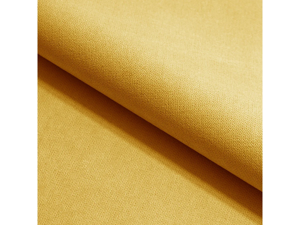 Canapé d'angle MOLLIS Jaune en tissu texturé avec fonction de couchage