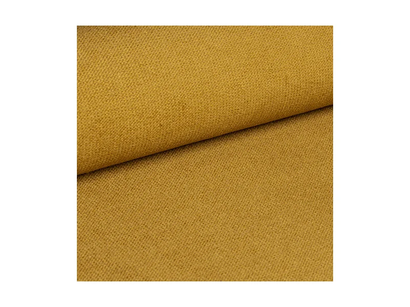 Canapé d'angle SAVONA Jaune en peluche avec fonction de couchage