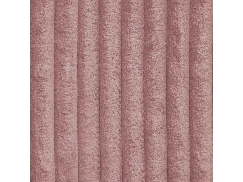 Canapé d'angle PESANO Rose poudré en velours côtelé avec fonction de couchage