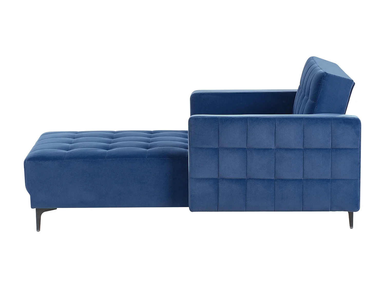 Chaise longue ABERDEEN Velours Bleu