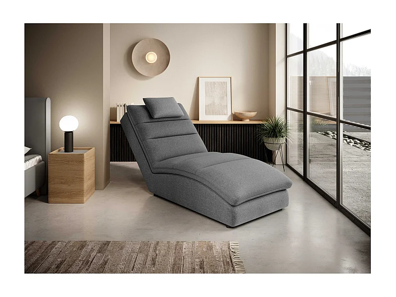 Chaiselongue Commo/Tessuto/grigio
