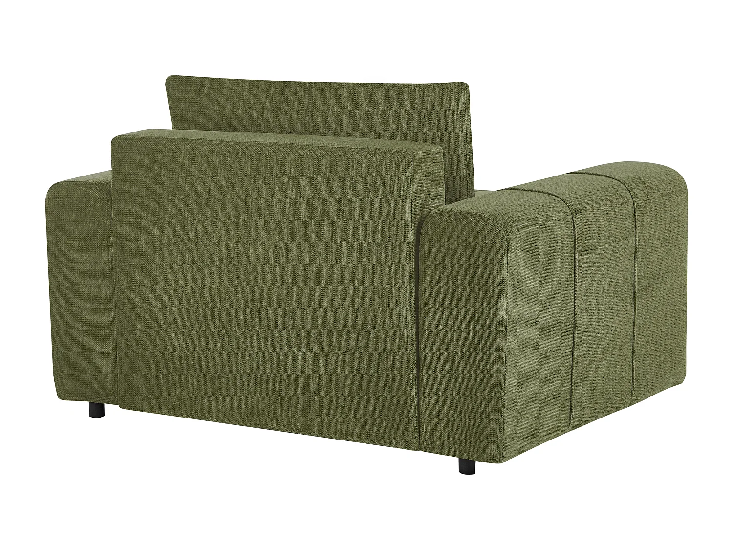 Chaiselongue Stoff grün gepolstert mit Stauraum Récamiere Innvik