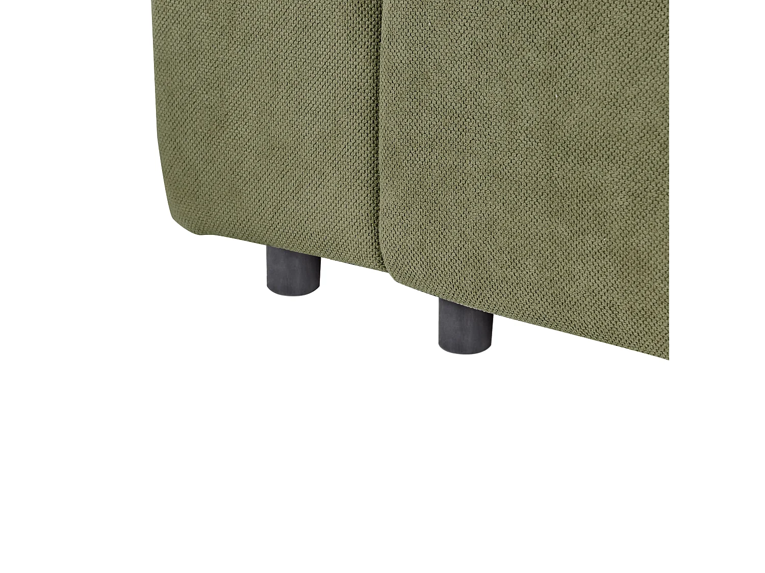 Chaiselongue Stoff grün gepolstert mit Stauraum Récamiere Innvik