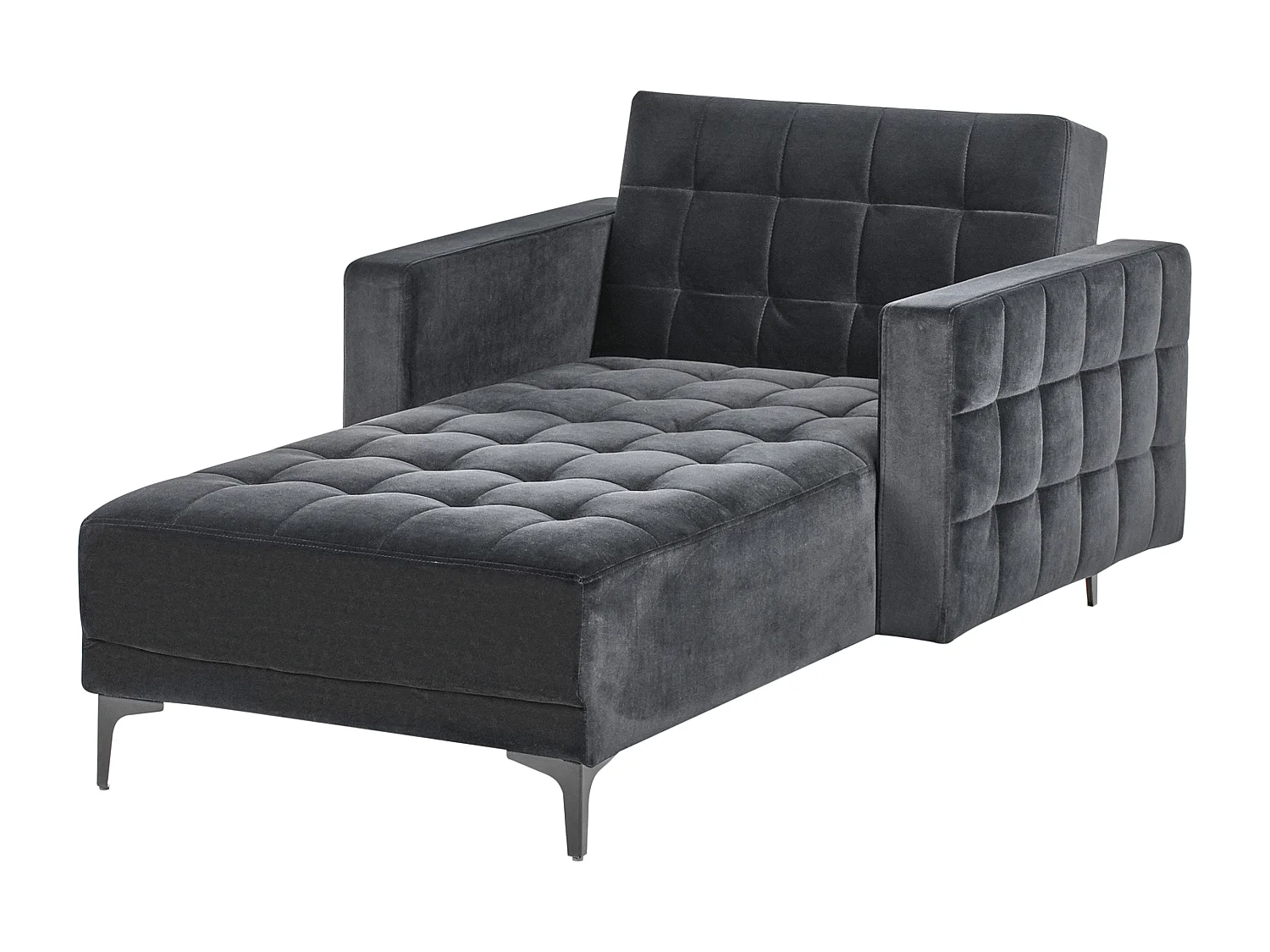 Szezlong ABERDEEN Welur Czarny