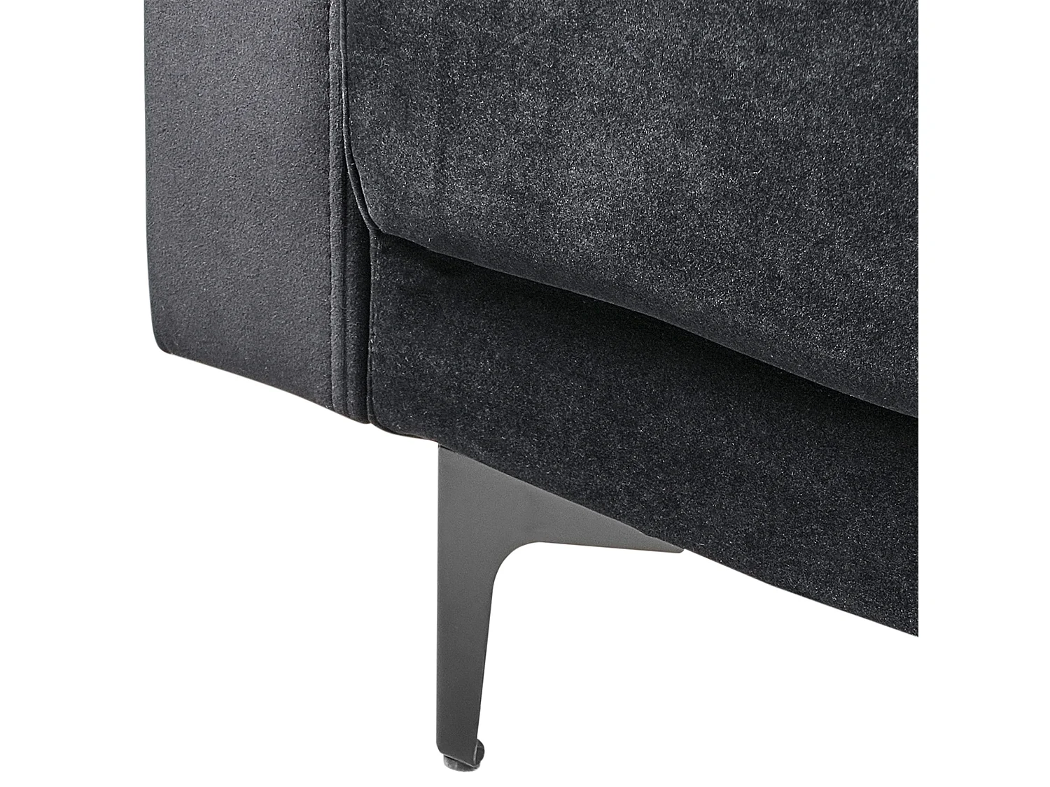 Szezlong ABERDEEN Welur Czarny