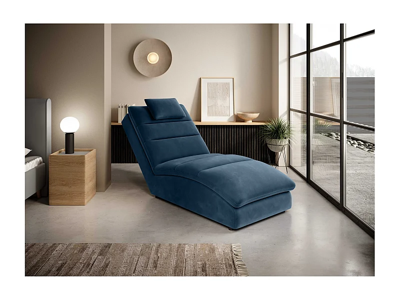 Chaiselongue Commo/Tessuto/blu