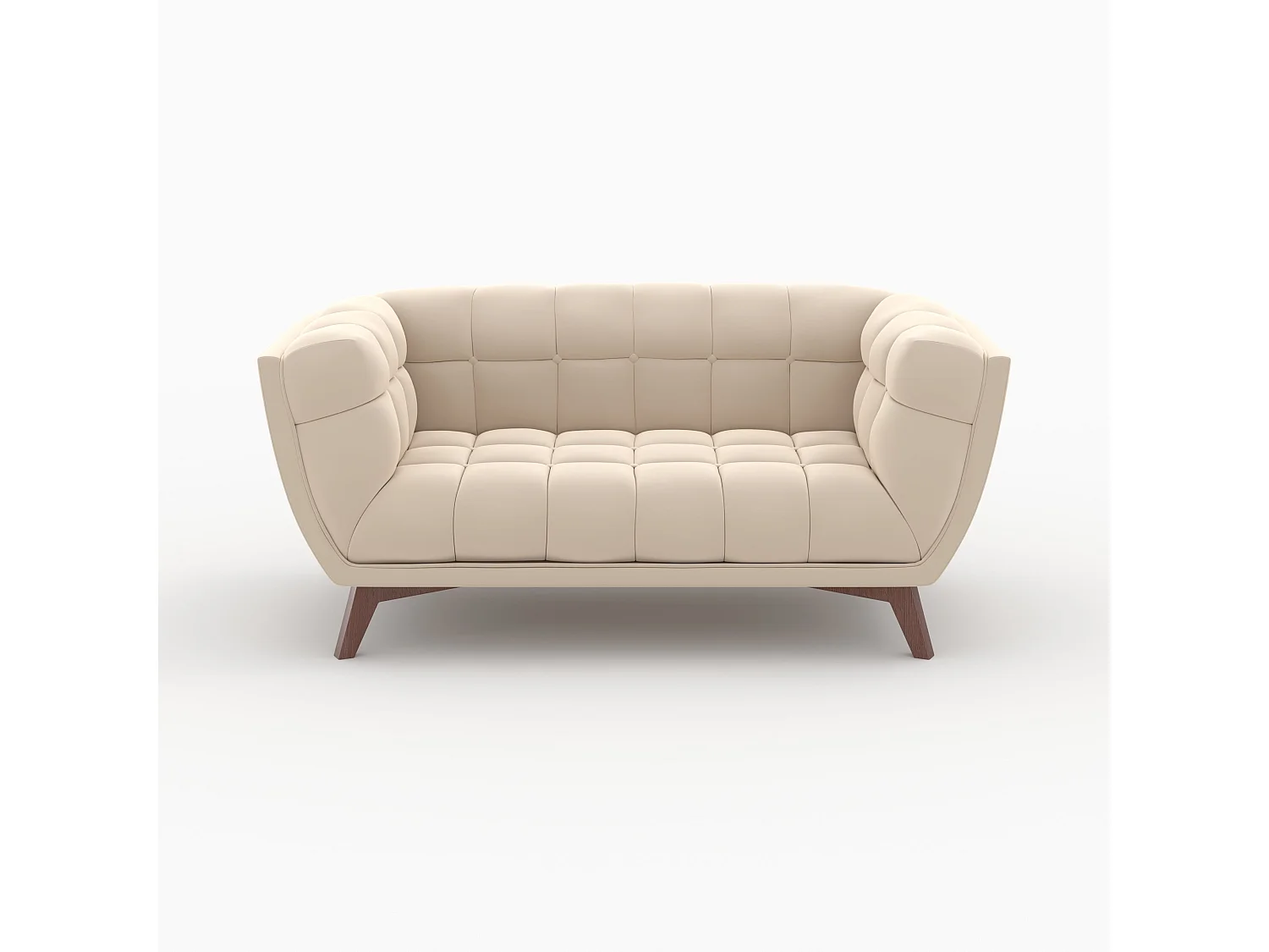 Ensemble canapés en velours beige 5 places - Mona