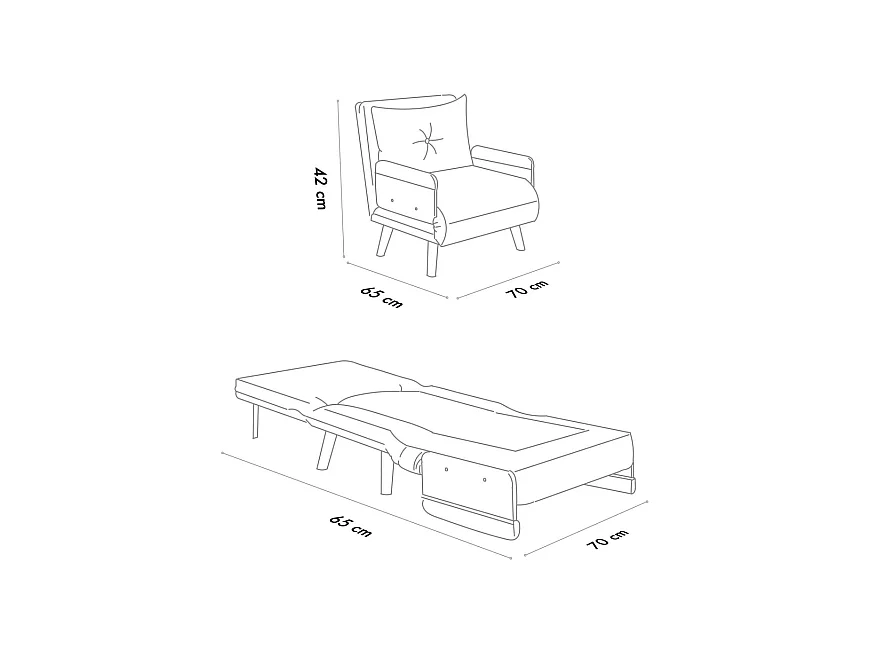 Fauteuil convertible Cosmo Single