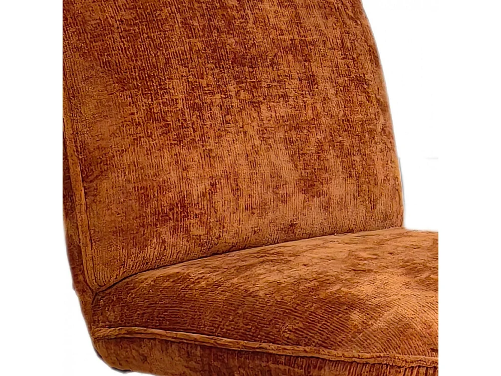 Parbo - Fauteuil pivotant en velours côtelé pied tulipe - Marron