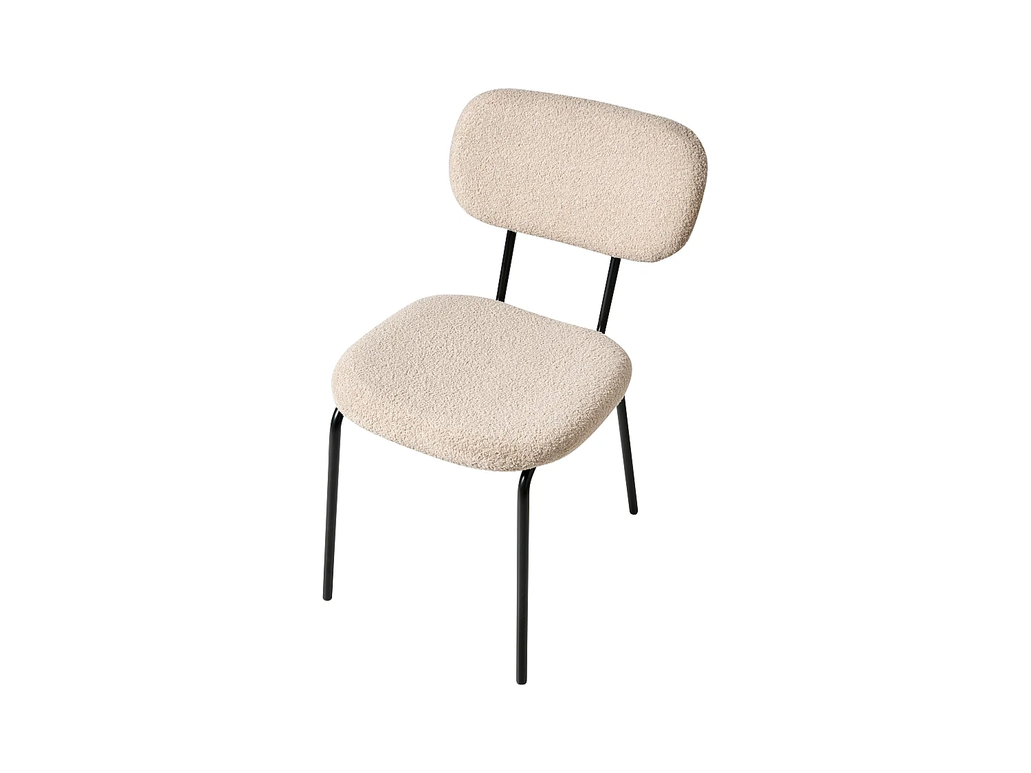 Lot de 2 chaises ADAIR Bouclé Beige