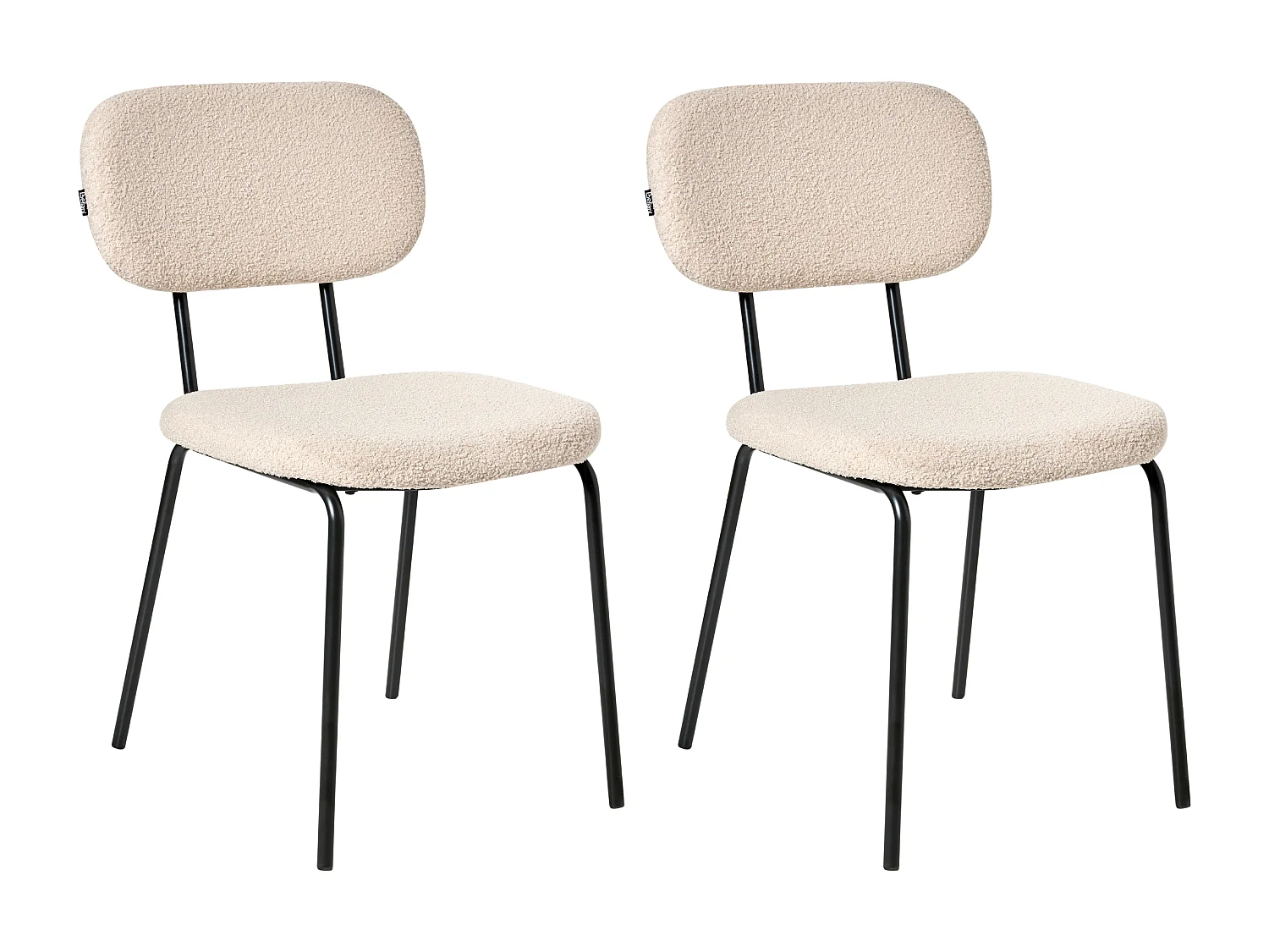 Lot de 2 chaises ADAIR Bouclé Beige