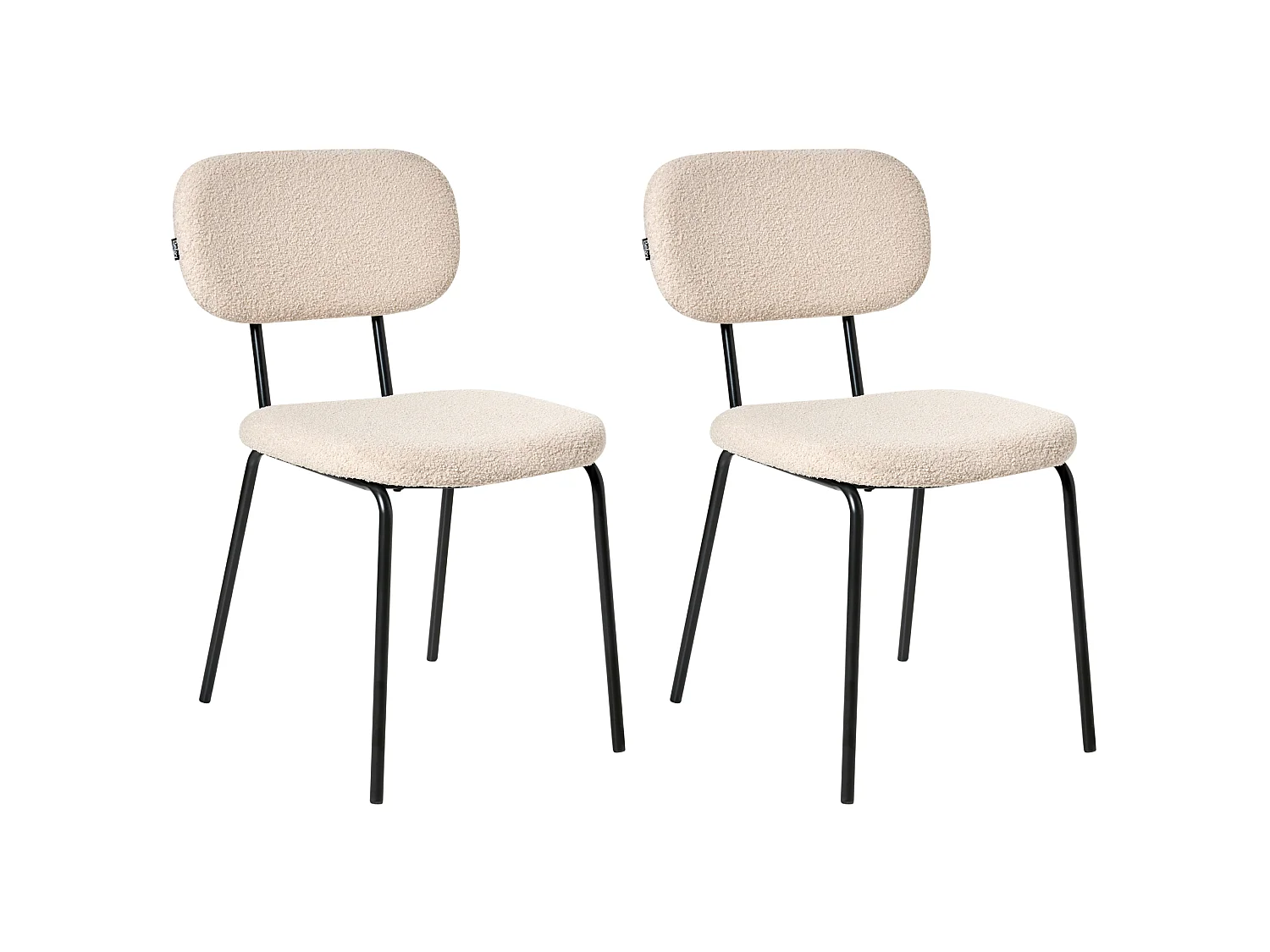 Set mit 2 Stühlen ADAIR Bouclé Beige