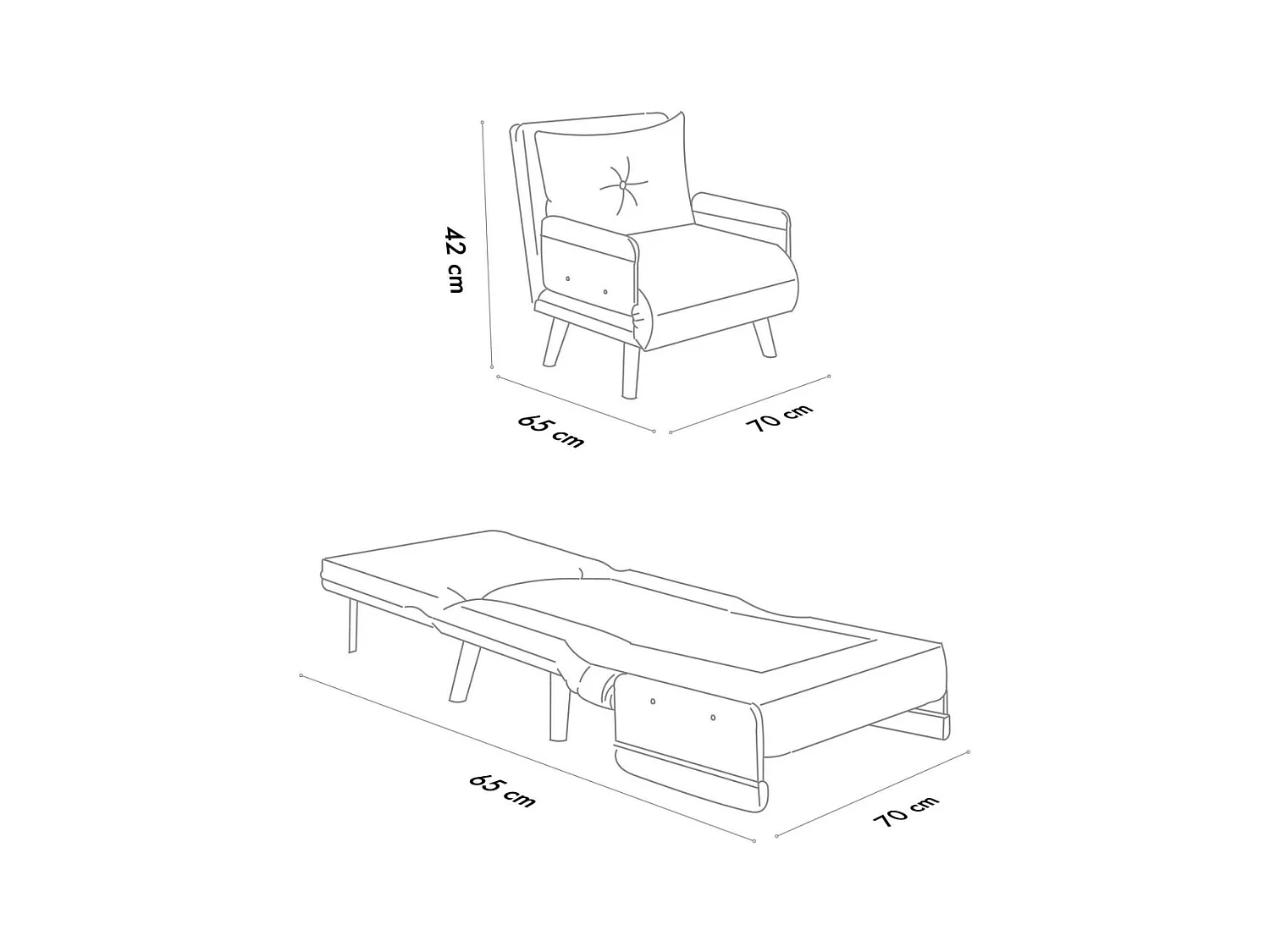Fauteuil convertible Cosmo Single