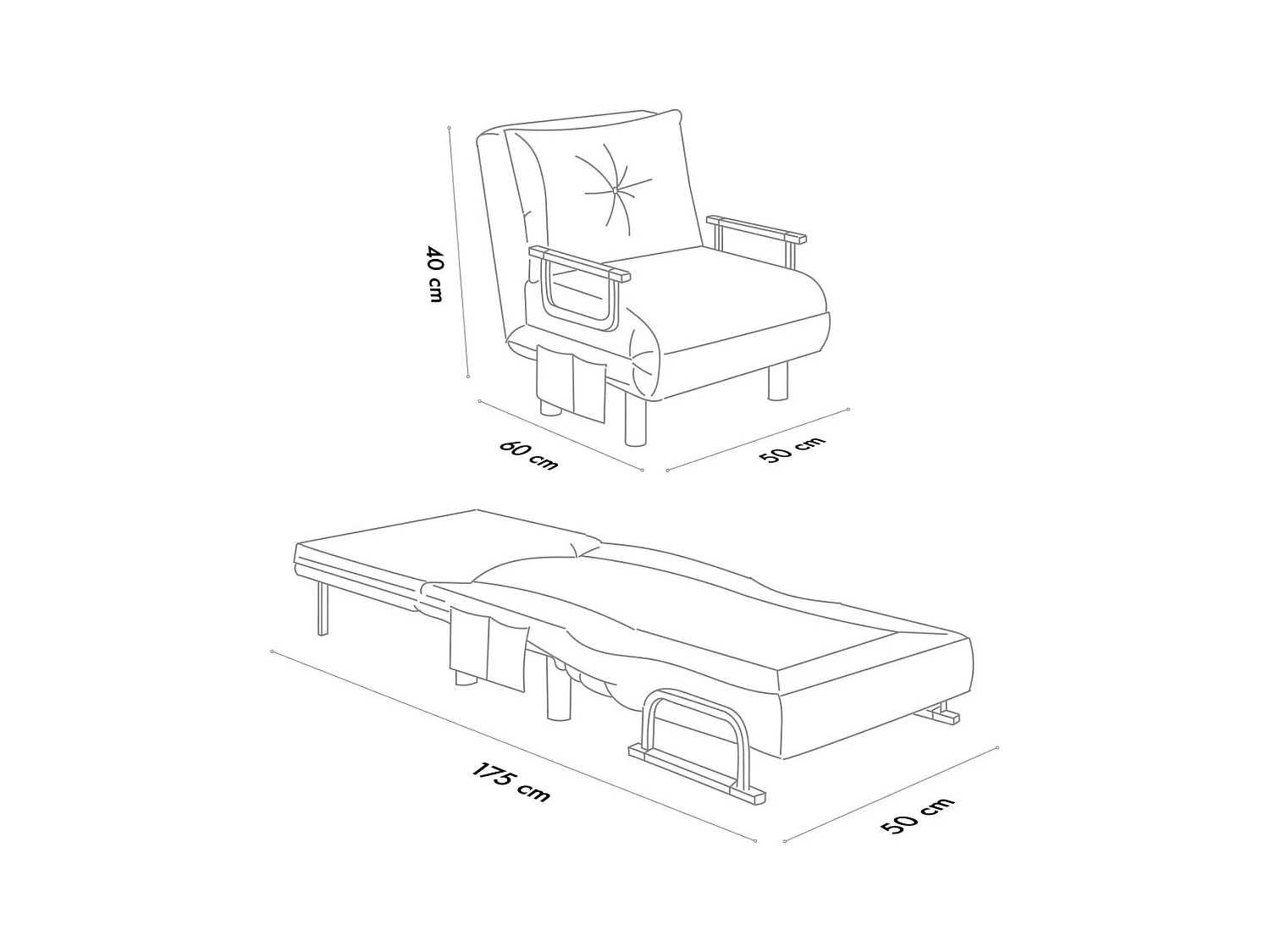 Fauteuil convertible Sento Single