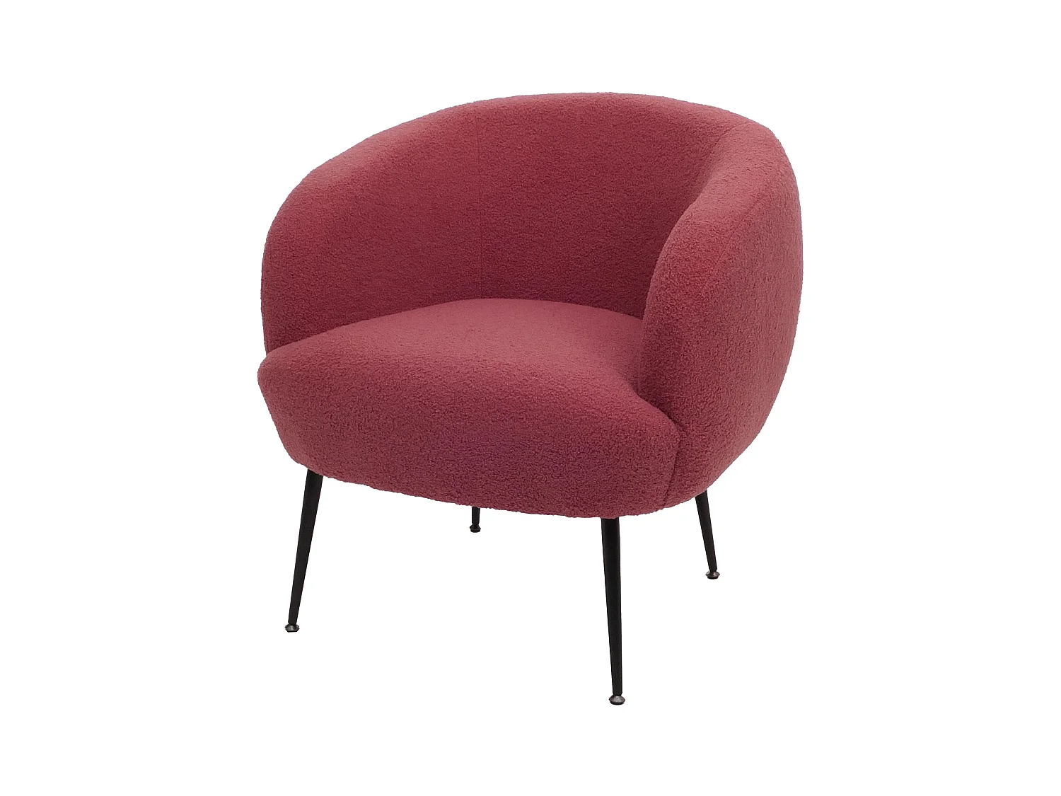 Fauteuil de salon MCW-O37,  pourpre-rouge