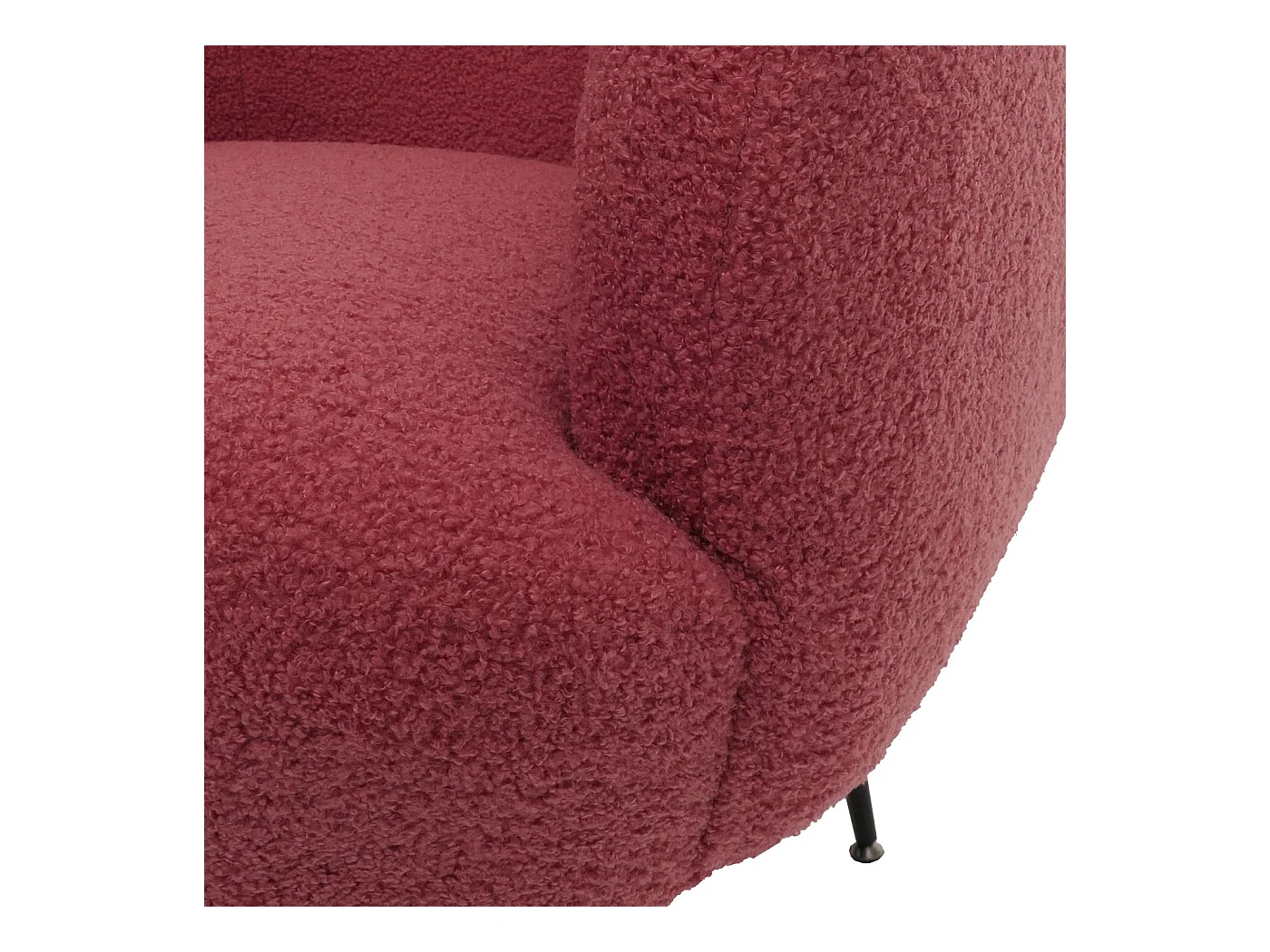 Fauteuil de salon MCW-O37,  pourpre-rouge