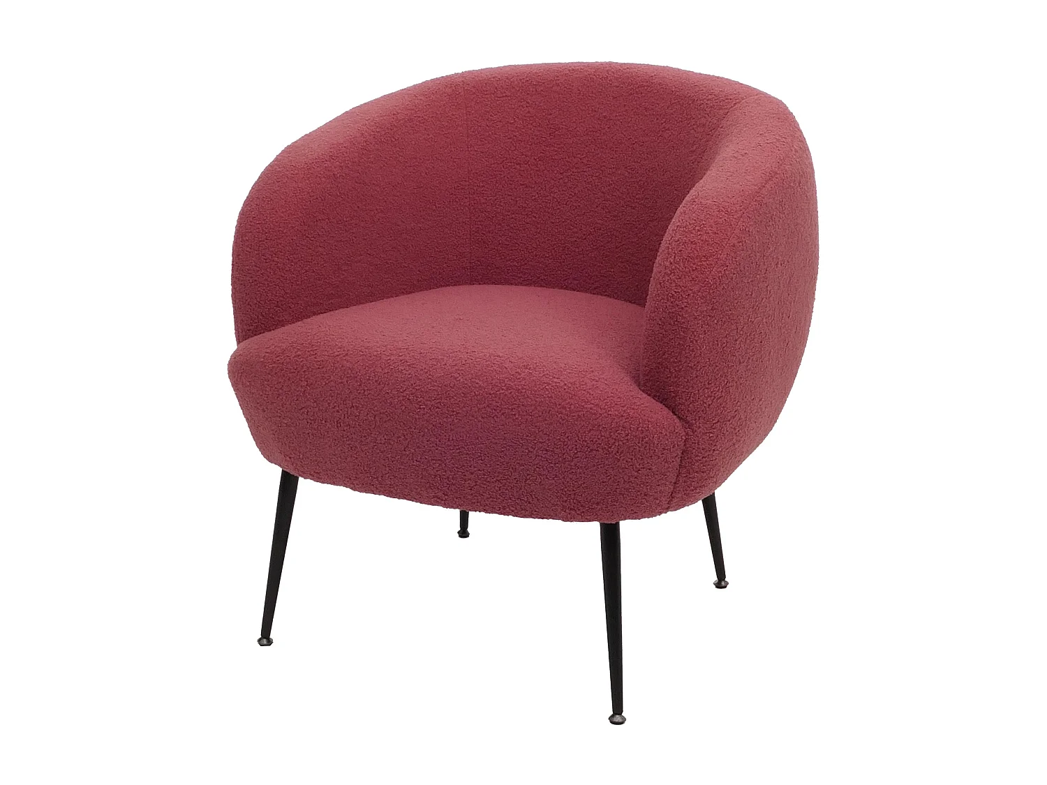 Fauteuil de salon MCW-O37,  pourpre-rouge