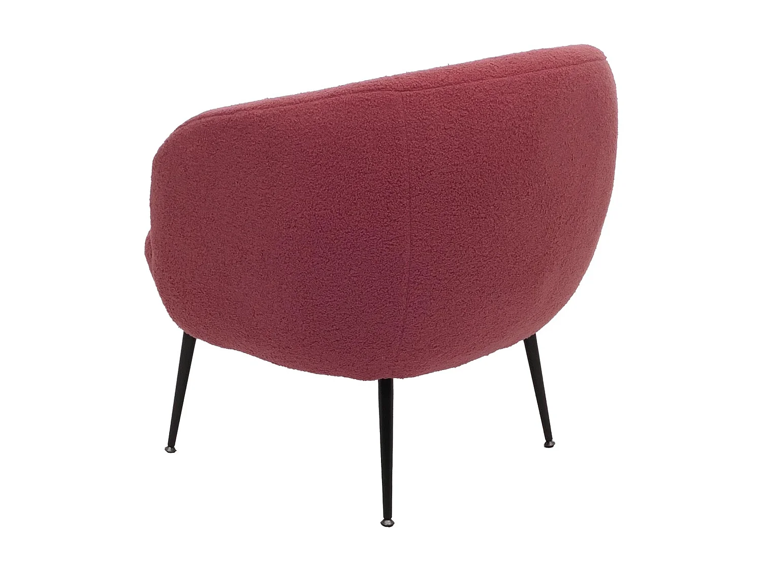 Fauteuil de salon MCW-O37,  pourpre-rouge