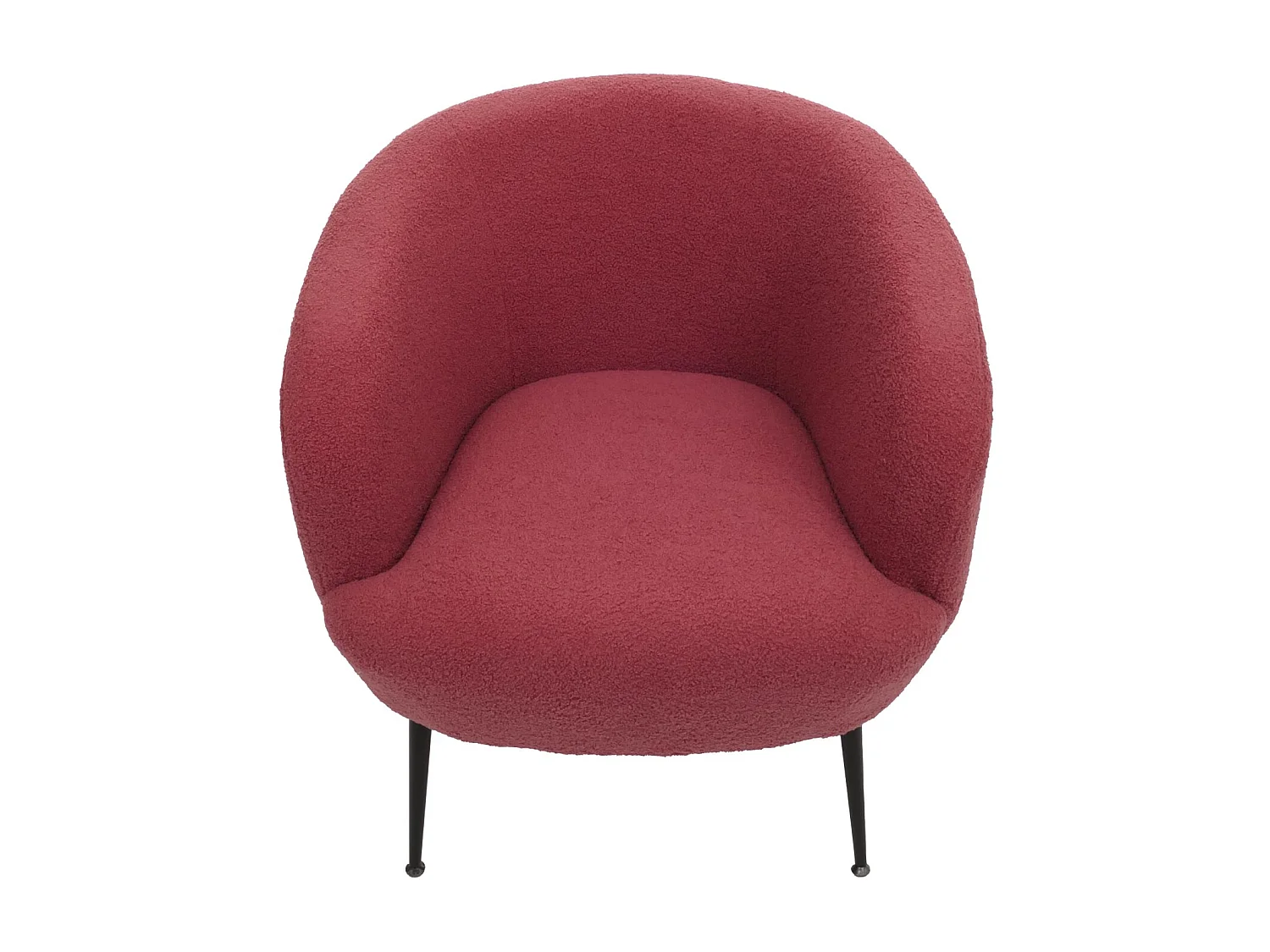 Fauteuil de salon MCW-O37,  pourpre-rouge