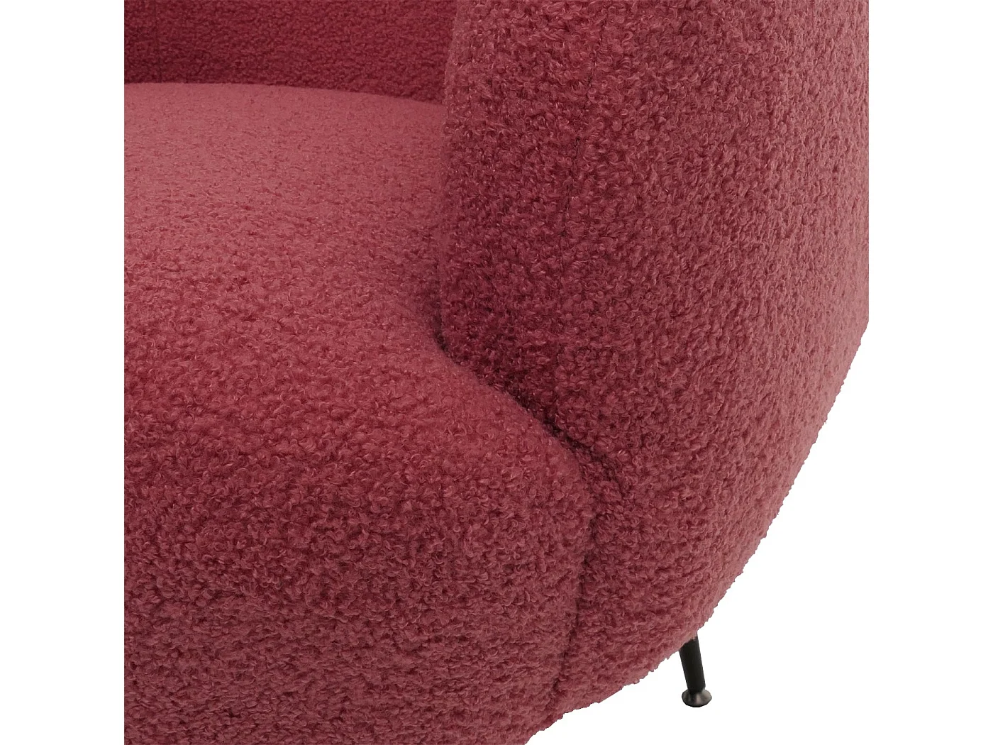 Fauteuil de salon MCW-O37,  pourpre-rouge