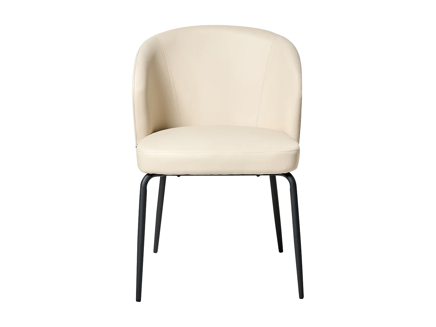 Set di 2 sedie da pranzo ZANA Pelle sintetica Beige chiaro