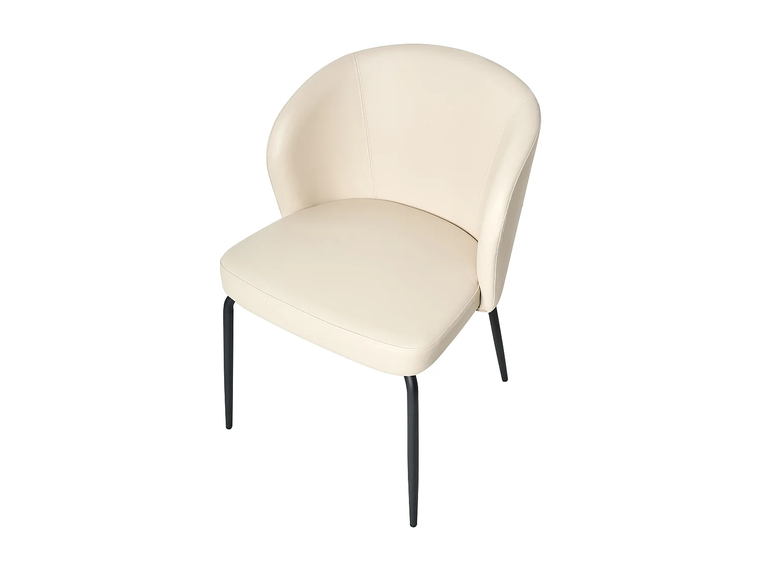 Set di 2 sedie da pranzo ZANA Pelle sintetica Beige chiaro