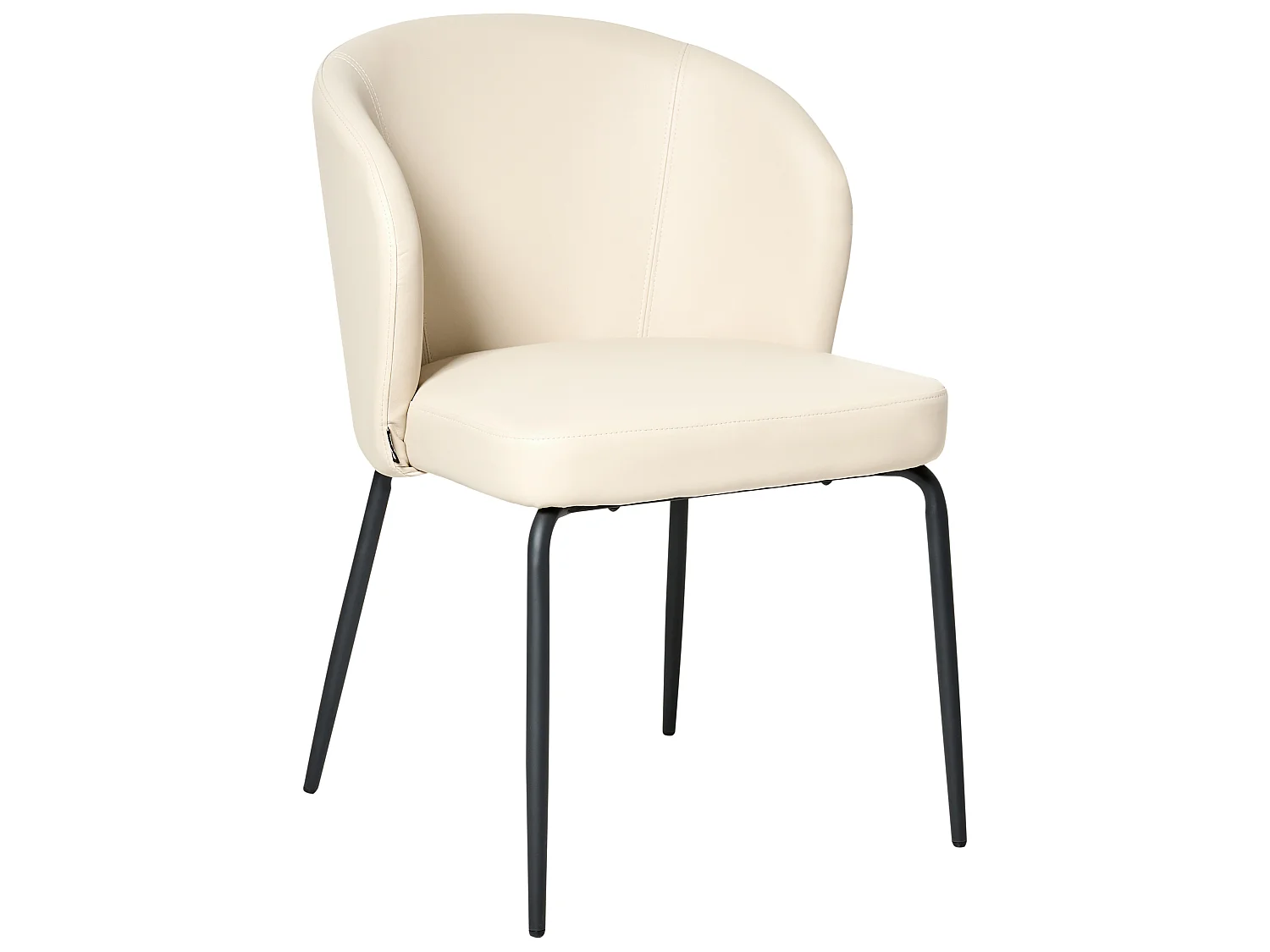 Lot de 2 chaises de salle à manger ZANA Cuir PU Beige clair
