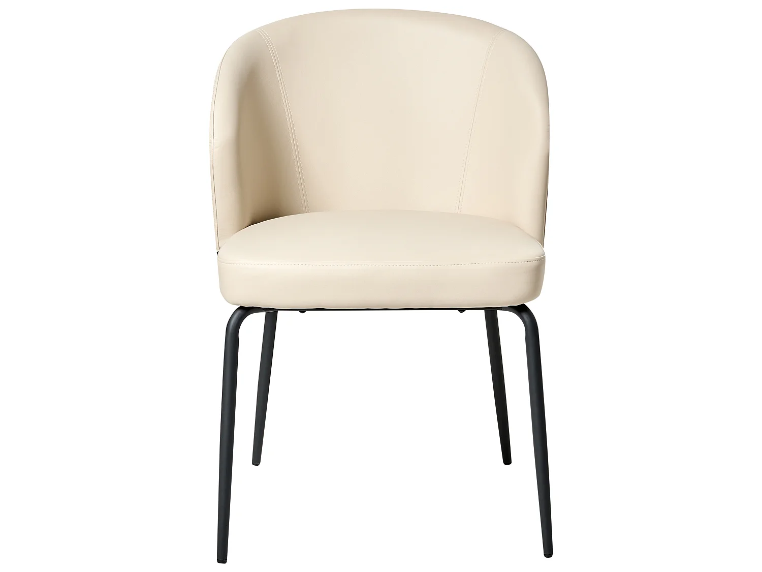 Lot de 2 chaises de salle à manger ZANA Cuir PU Beige clair