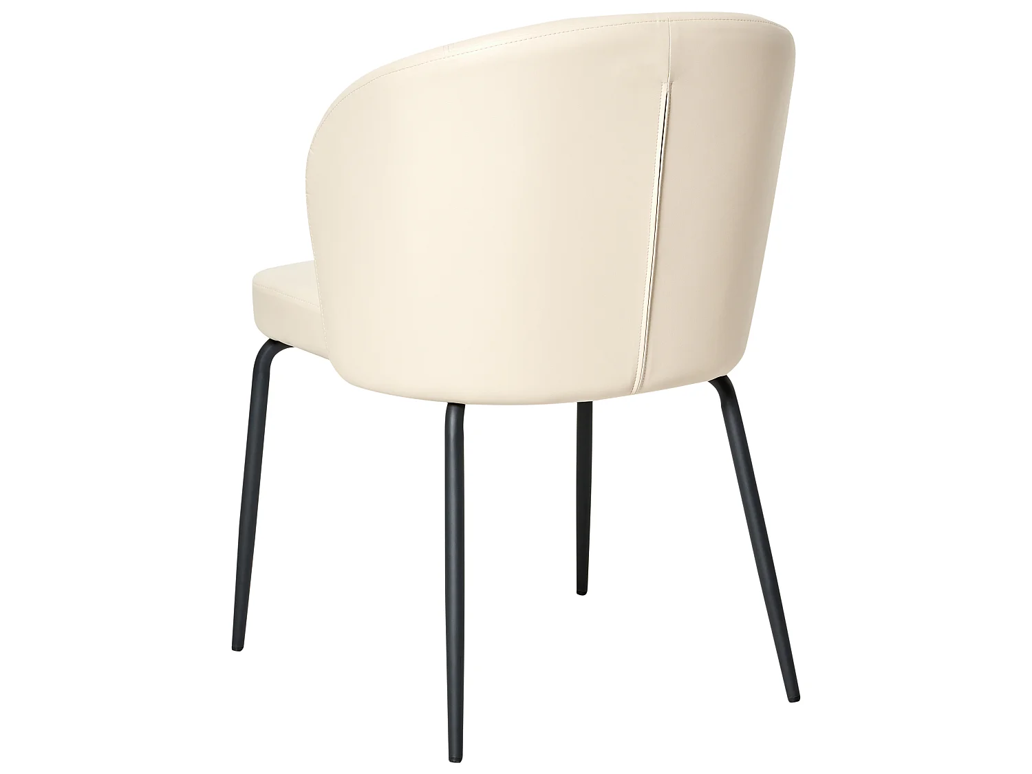 Lot de 2 chaises de salle à manger ZANA Cuir PU Beige clair