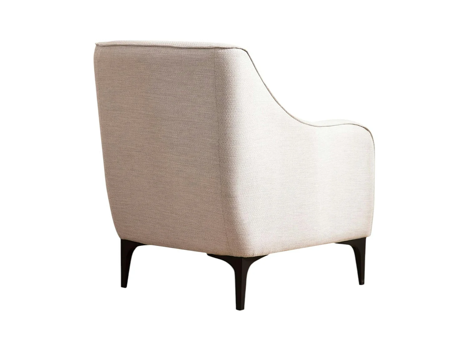 Fauteuil contemporain sable - pieds noirs VILNIUS