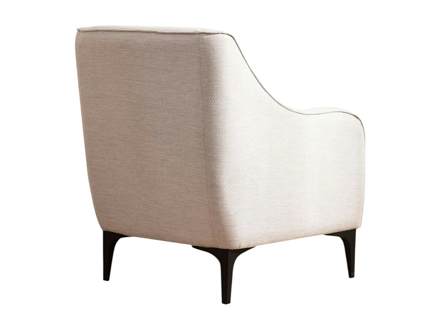 Fauteuil contemporain sable - pieds noirs VILNIUS