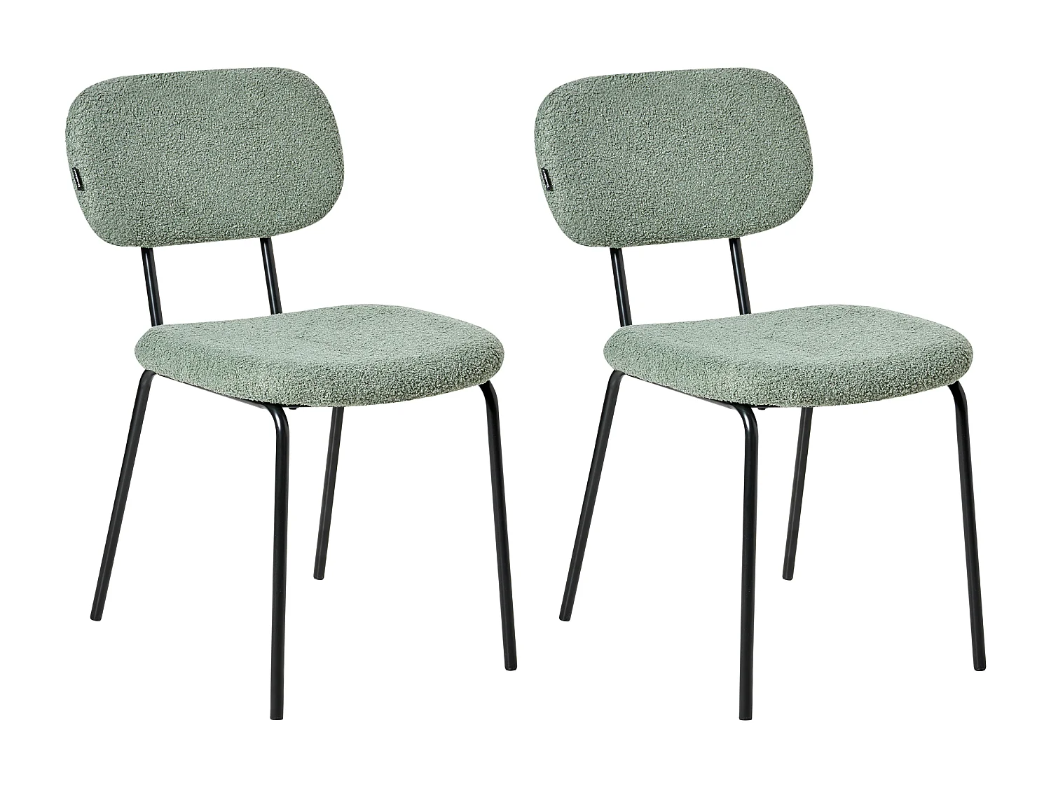 Lot de 2 chaises ADAIR Bouclé Vert clair