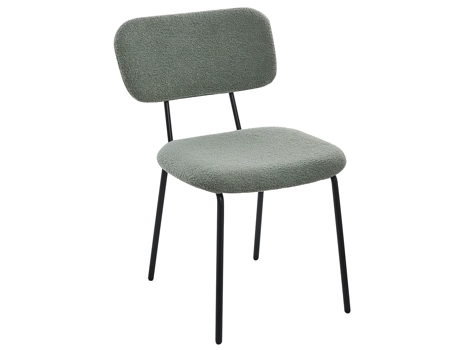 Set mit 2 Stühlen ADAIR Bouclé Hellgrün