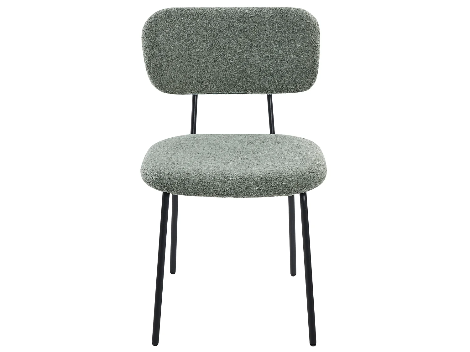 Set mit 2 Stühlen ADAIR Bouclé Hellgrün