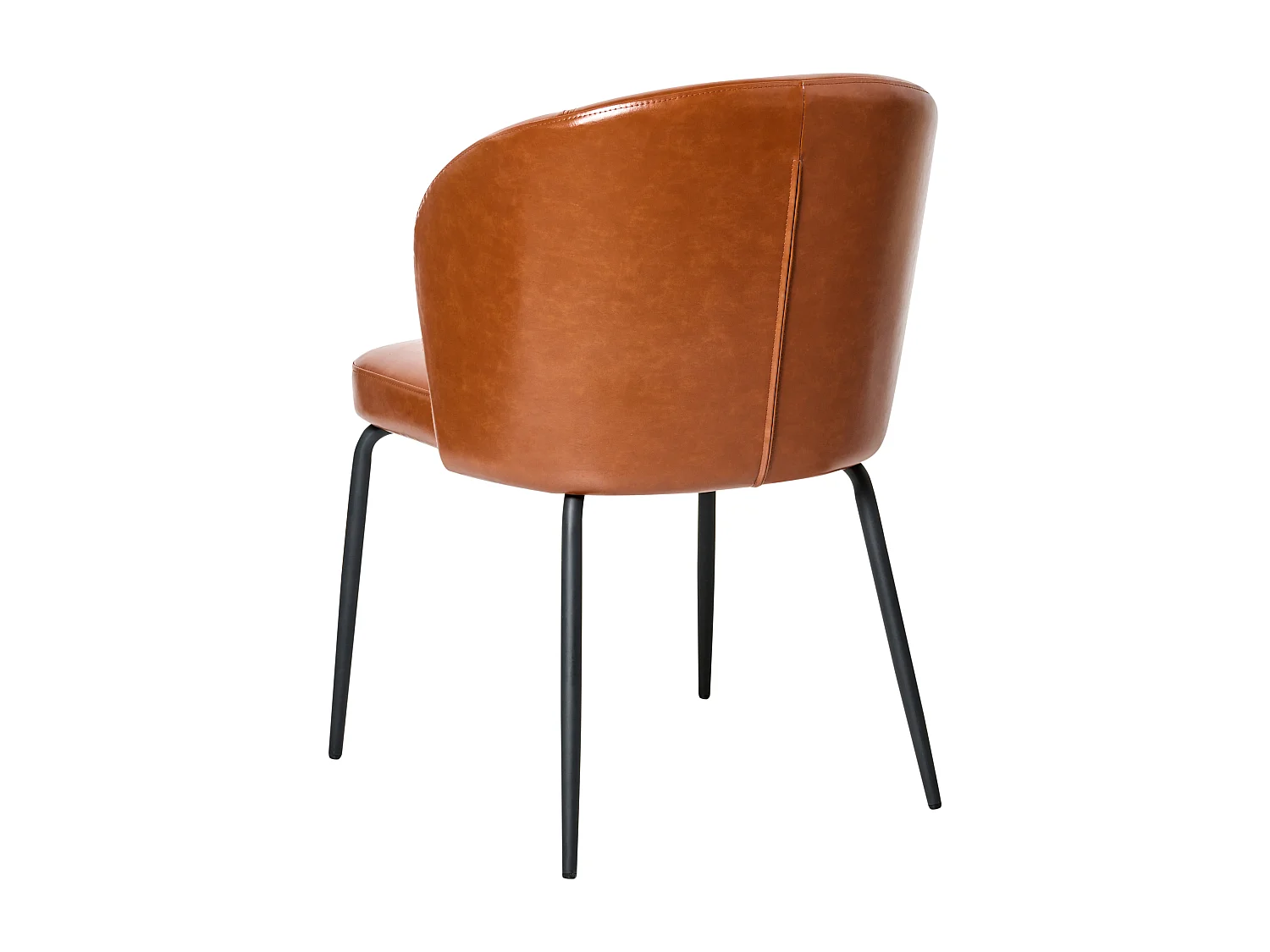 Zestaw 2 krzeseł do jadalni ZANA Ekoskóra Złoty brąz