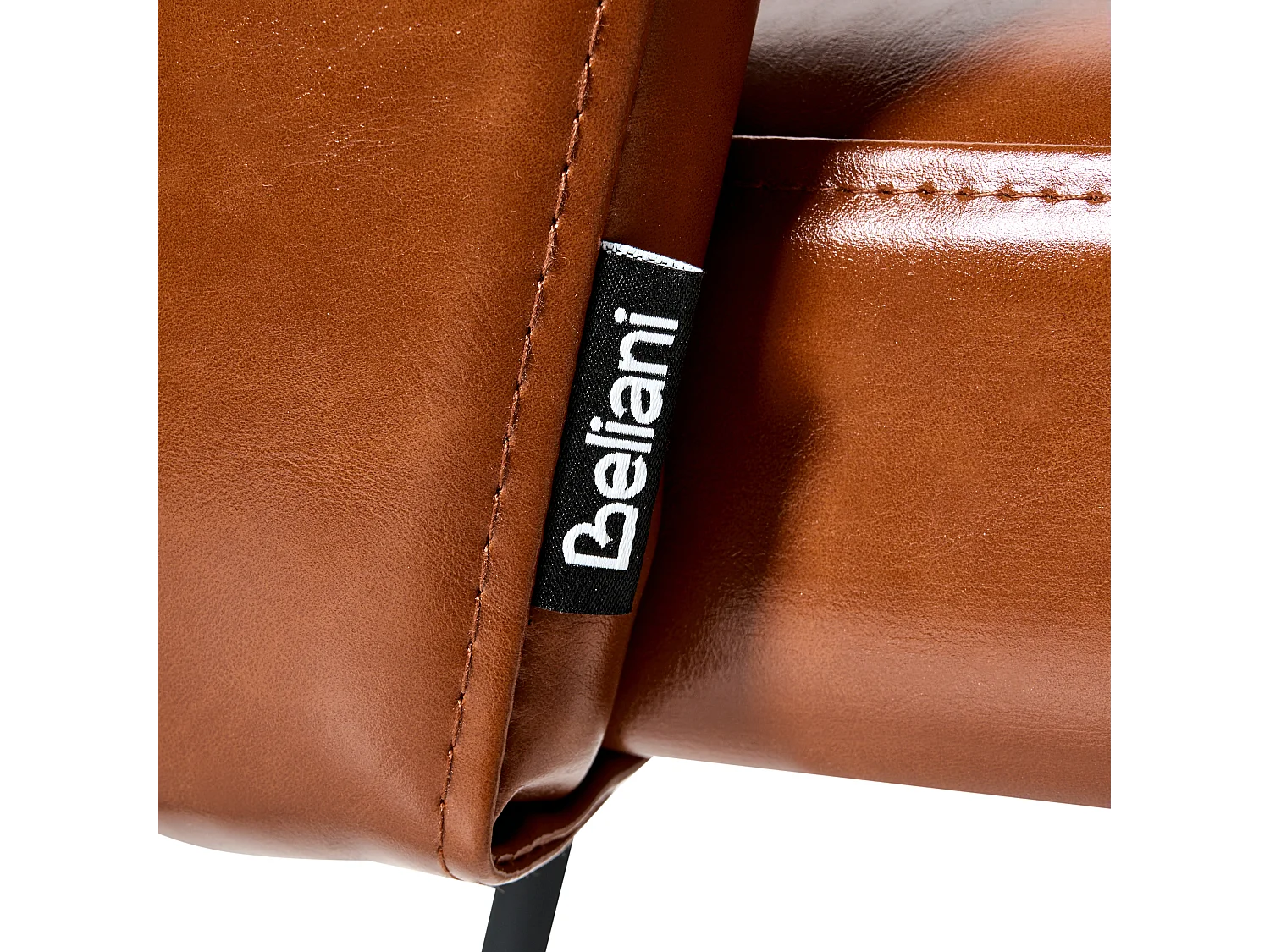 Set di 2 sedie da pranzo ZANA Pelle sintetica Marrone dorato