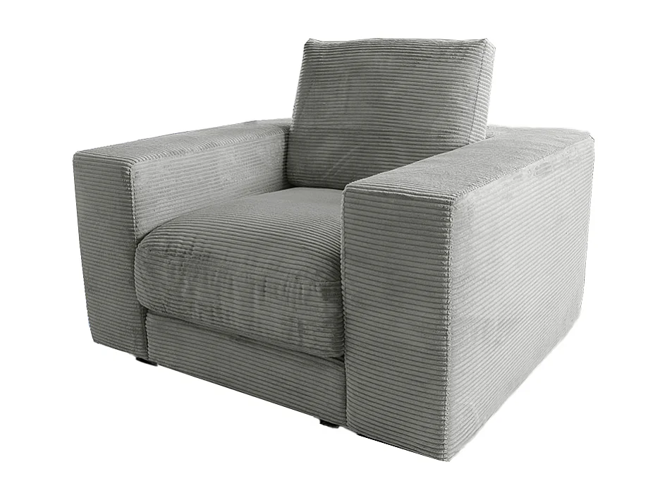 Enkele fauteuil - Lichtgrijs Koord - MADELINE