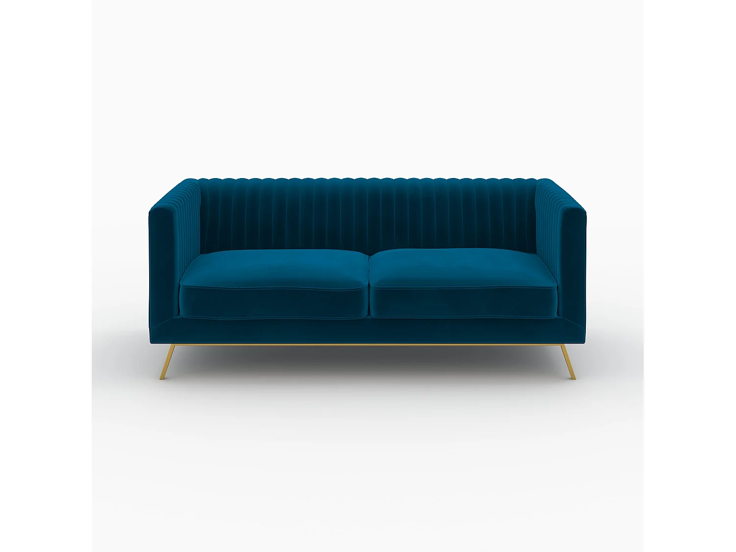 Set di divani in velluto blu 5 posti - Gatsby