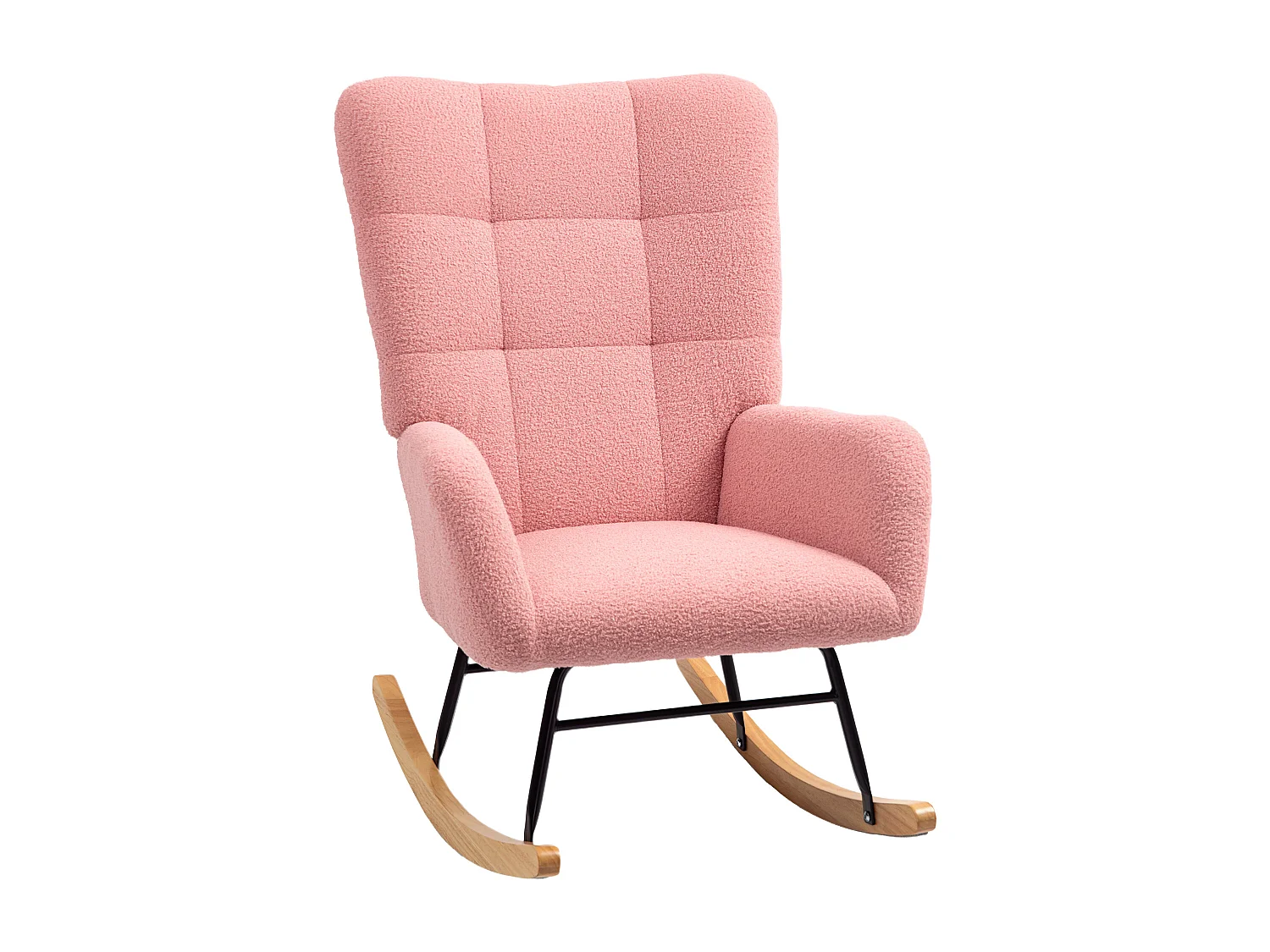 Cadeira de balanço Teddy Rose Velvet, cadeira de balanço com braços