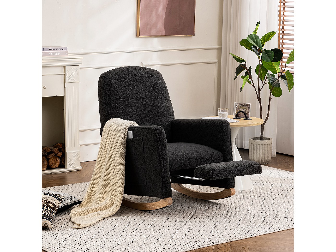 POÄNG fauteuil à bascule, brun noir/Gunnared gris foncé - Belgique