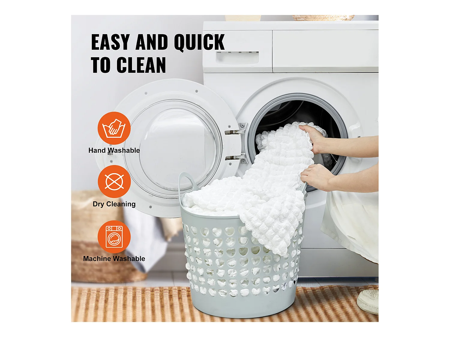 Housse de Chaise SucceBuy 4 Pièces, Blanc, de Chaise Pliantes en Élasthanne Extensible avec Jupe